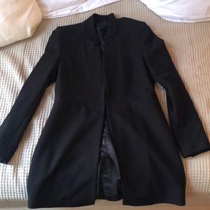 Zara Basics Extra Long Black Blazer